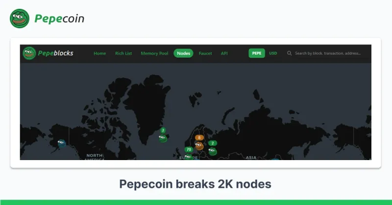 Pepecoin breaks 2k nodes