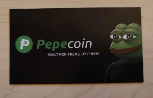 Pepecoin business cards for Bitcoin 2026