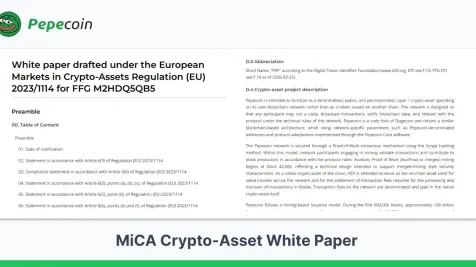 Pepecoin Publishes White Paper for EU MiCA Compliance