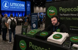 Pepecoin booth at LTC Summit 2026