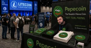 Pepecoin booth at LTC Summit 2026
