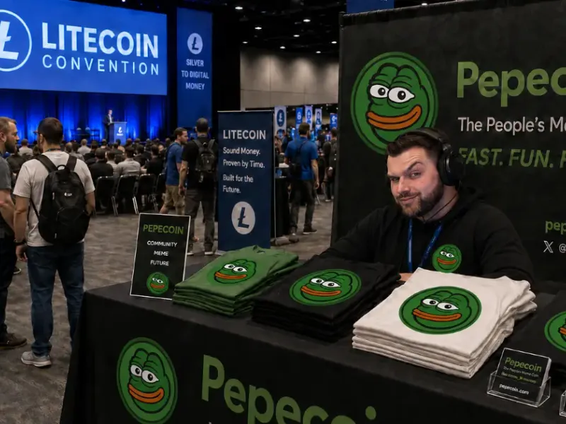 Pepecoin booth at LTC Summit 2026